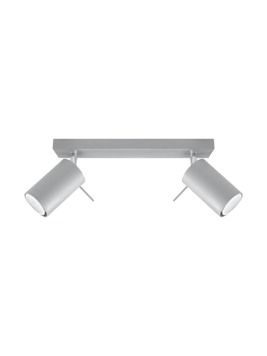
Design Deckenlampe „Ring“ 2-flammig - Grau