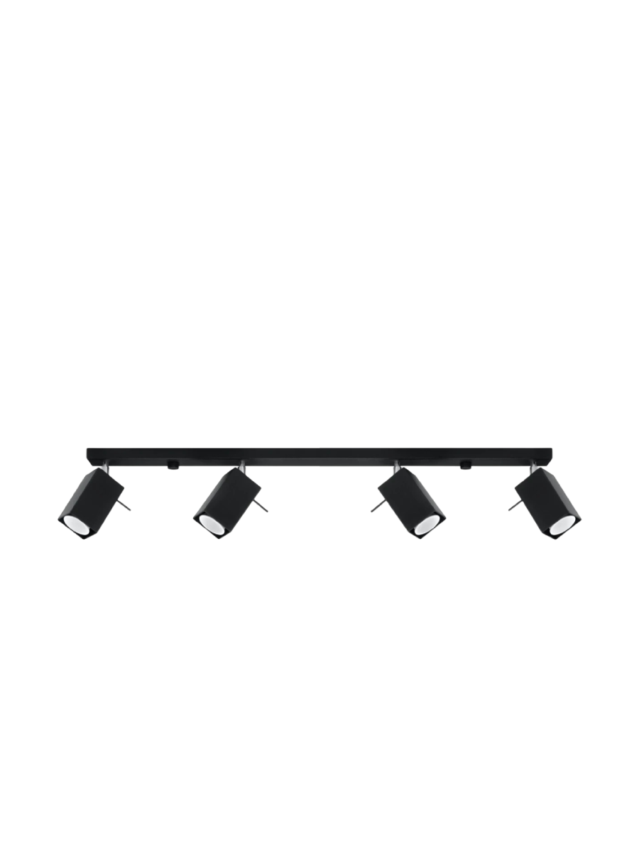 
Design Deckenlampe „Merida“ 4-flammig - Schwarz