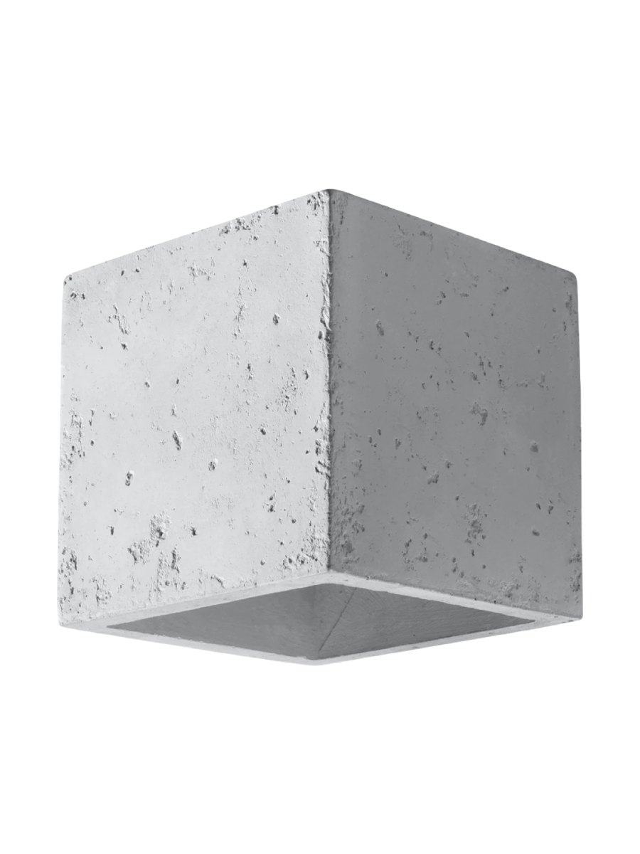 
Lampada da parete di design «Quad» a 1 luce - Cemento