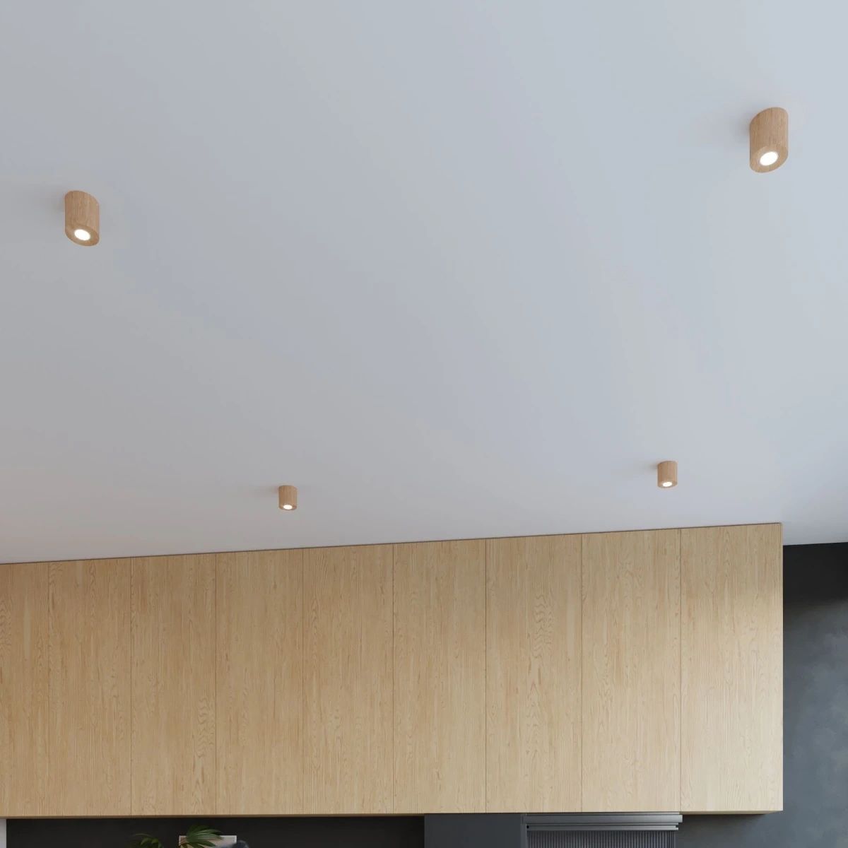 
Lampada da soffitto di design «Orbis» - Legno naturale