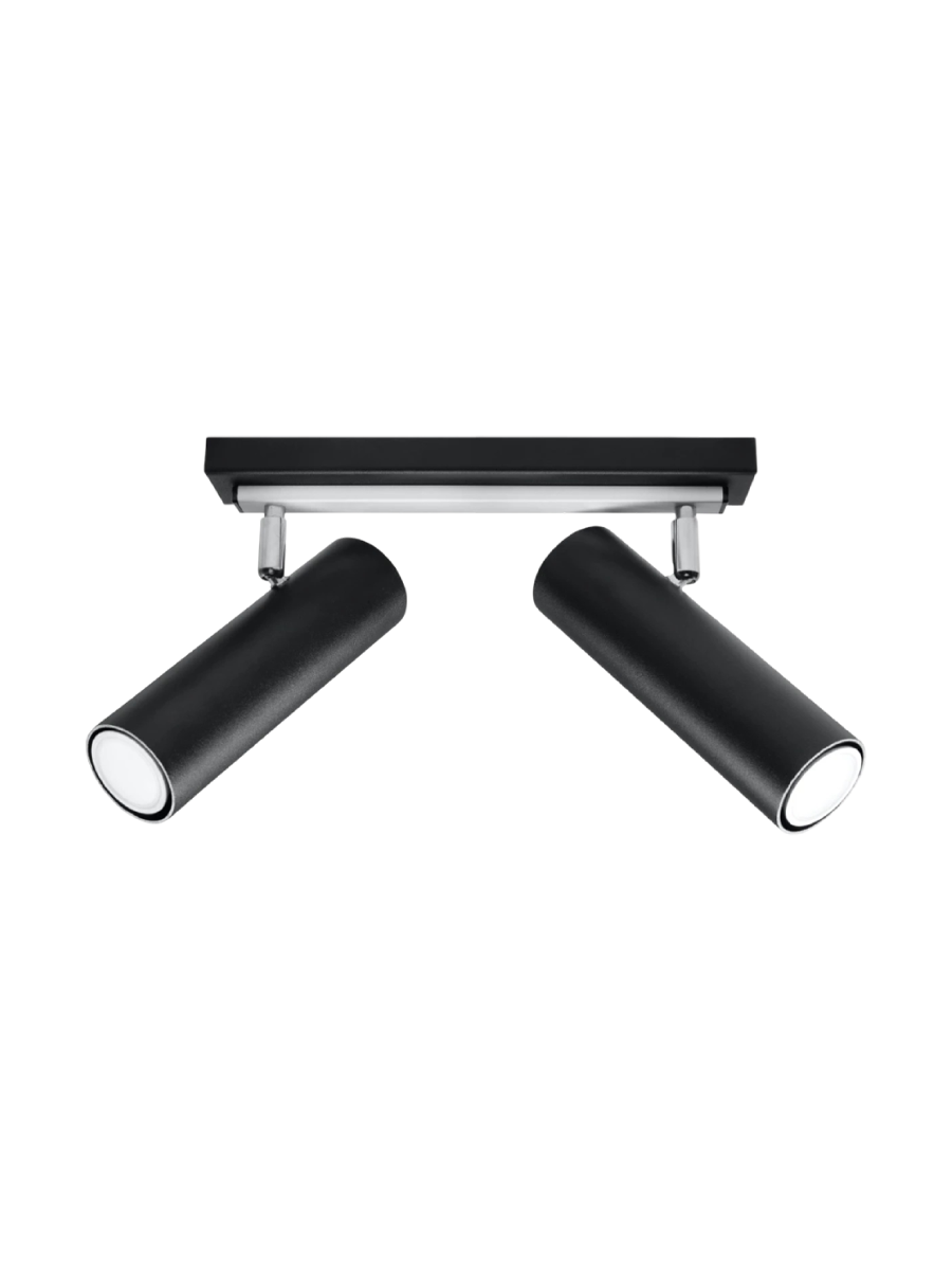
Design Deckenlampe „Direzione“ 2-flammig - Schwarz