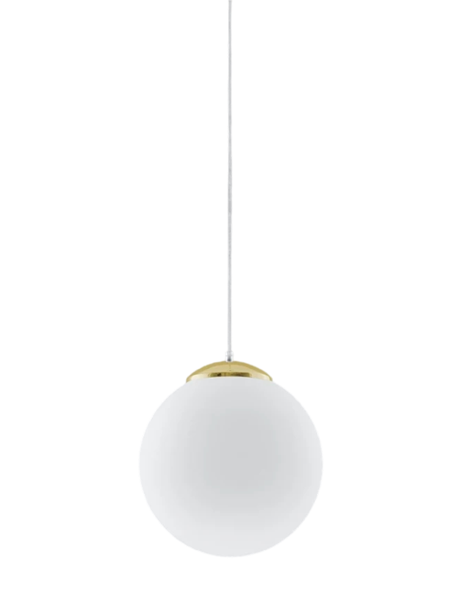 
Design Pendellampe „Ugo“ Ø 30 cm - Weiss / Gold