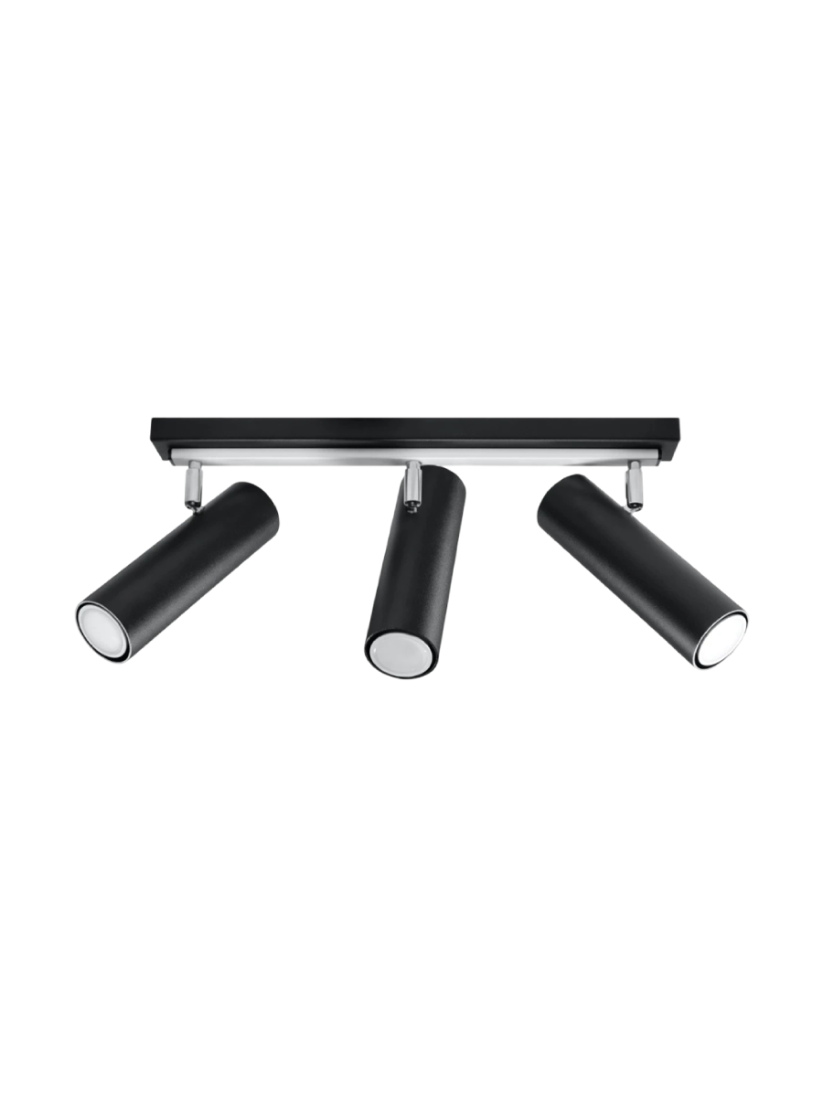 
Design Deckenlampe „Direzione“ 3-flammig - Schwarz
