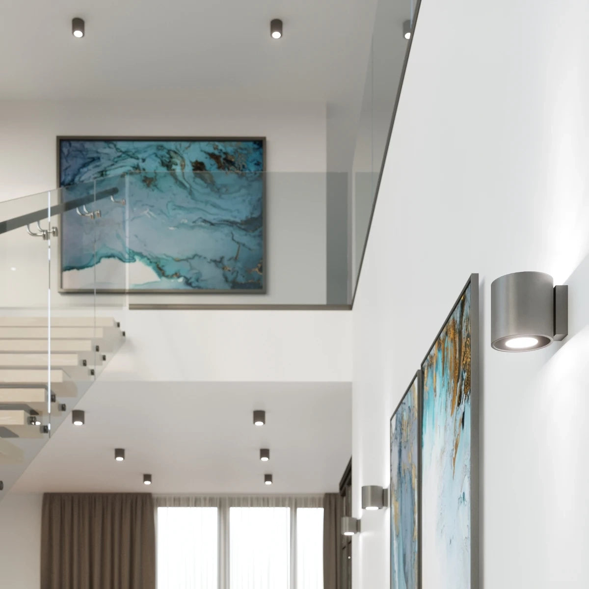 
Design Wandlampe „Orbis“ 1-flammig - Anthrazit