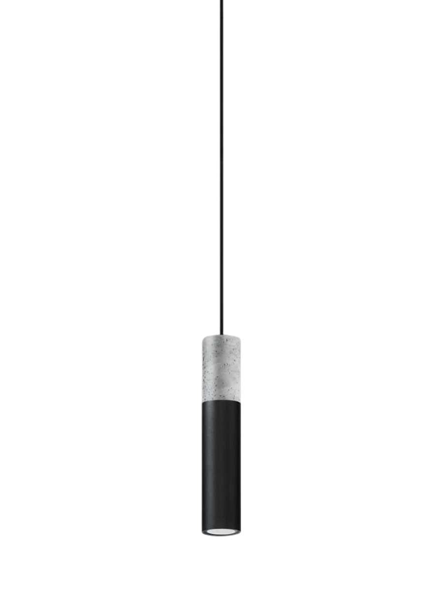 
Design Pendellampe „Borgio“ 1-flammig - Schwarz, Grau