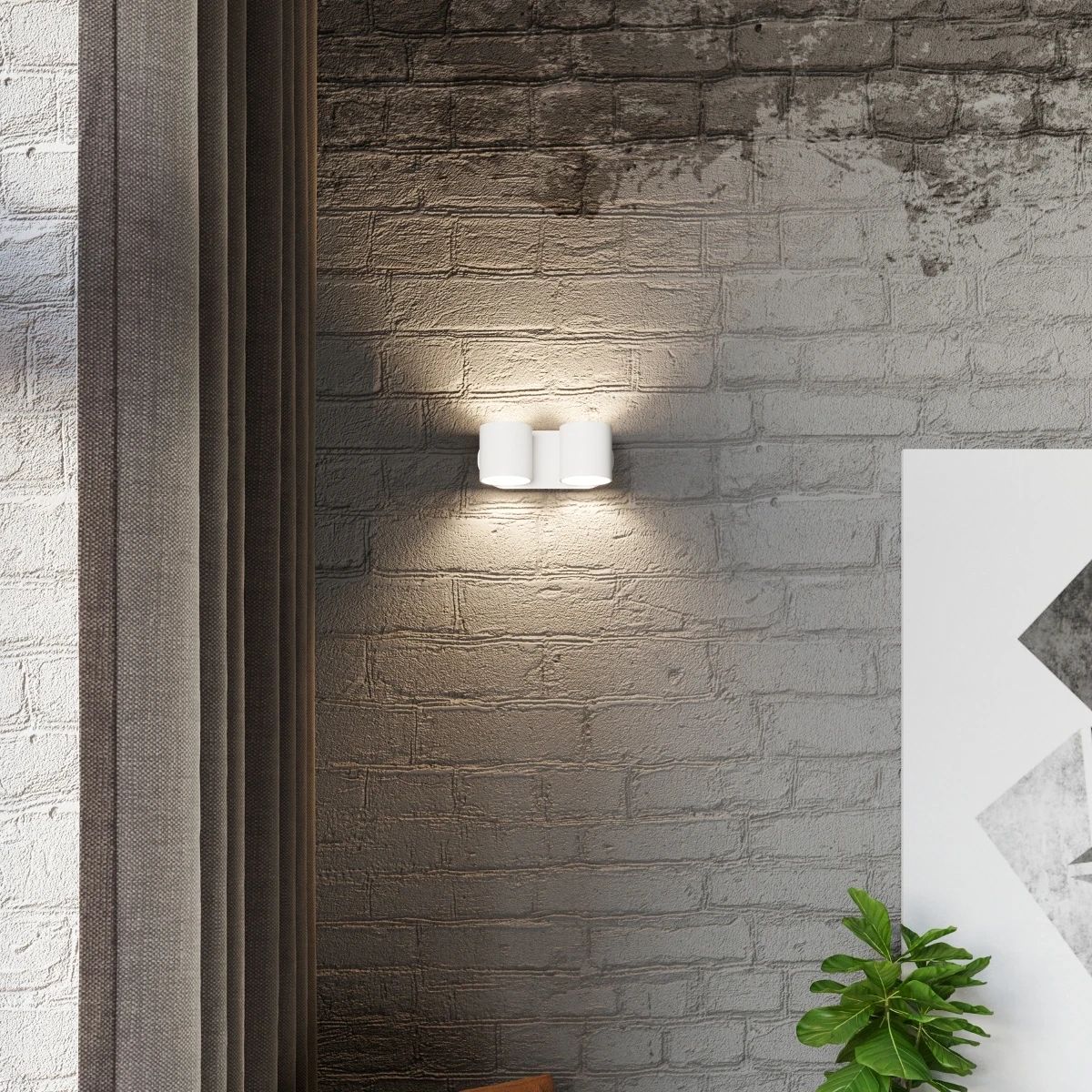 
Design Wandlampe „Orbis“ 2-flammig - Weiss