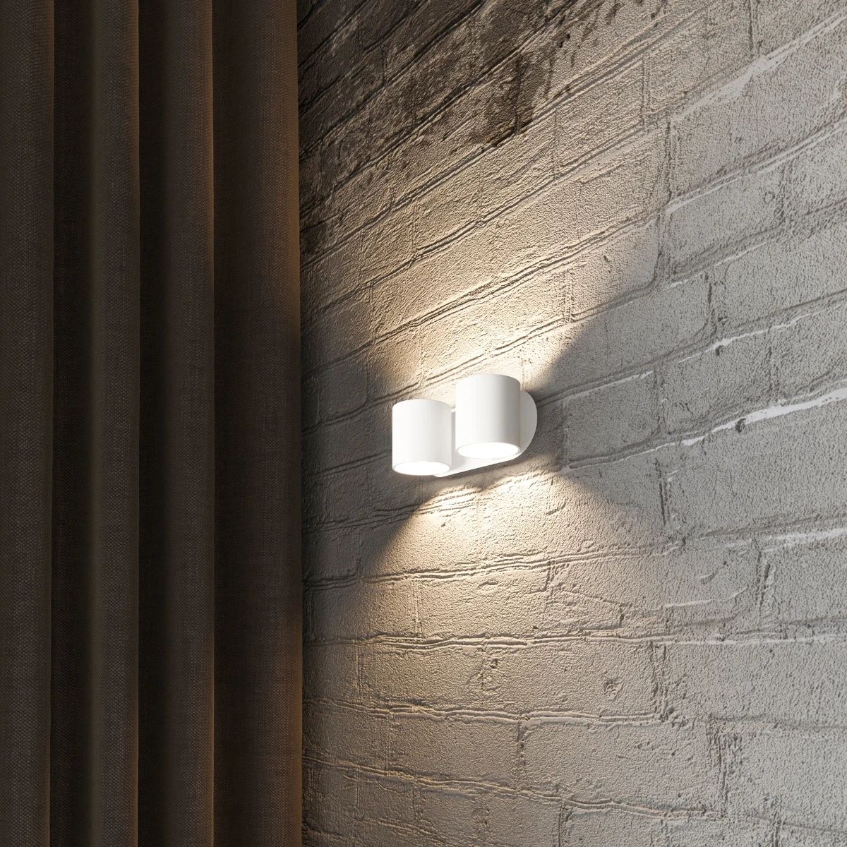 
Design Wandlampe „Orbis“ 2-flammig - Weiss