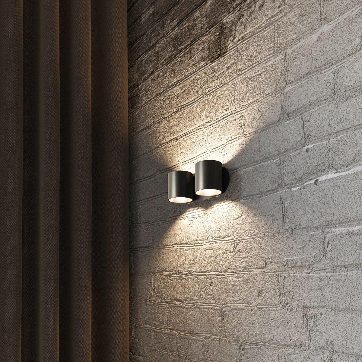 
Design Wandlampe „Orbis“ 2-flammig - Schwarz
