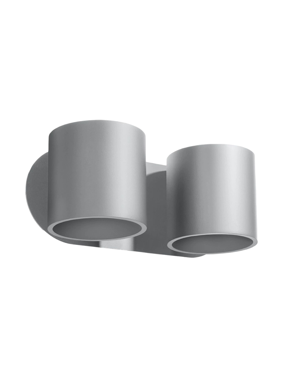
Design Wandlampe „Orbis“ 2-flammig - Grau