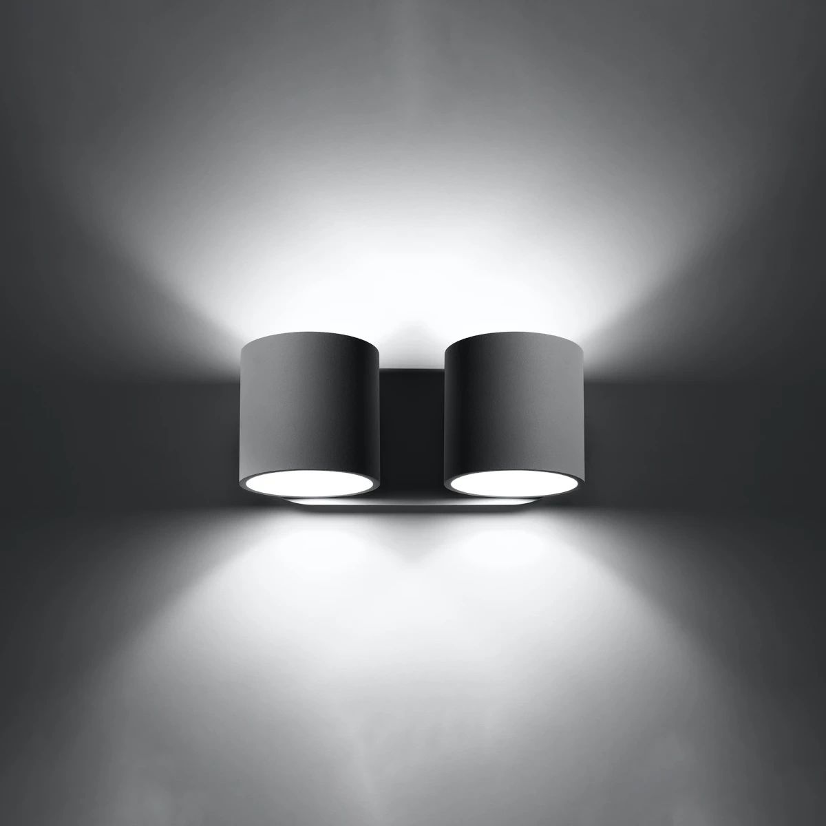 
Design Wandlampe „Orbis“ 2-flammig - Grau