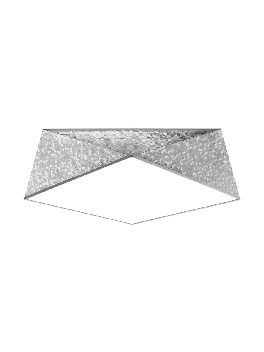 
Design Deckenlampe „Hexa“ Ø 45cm, Silber