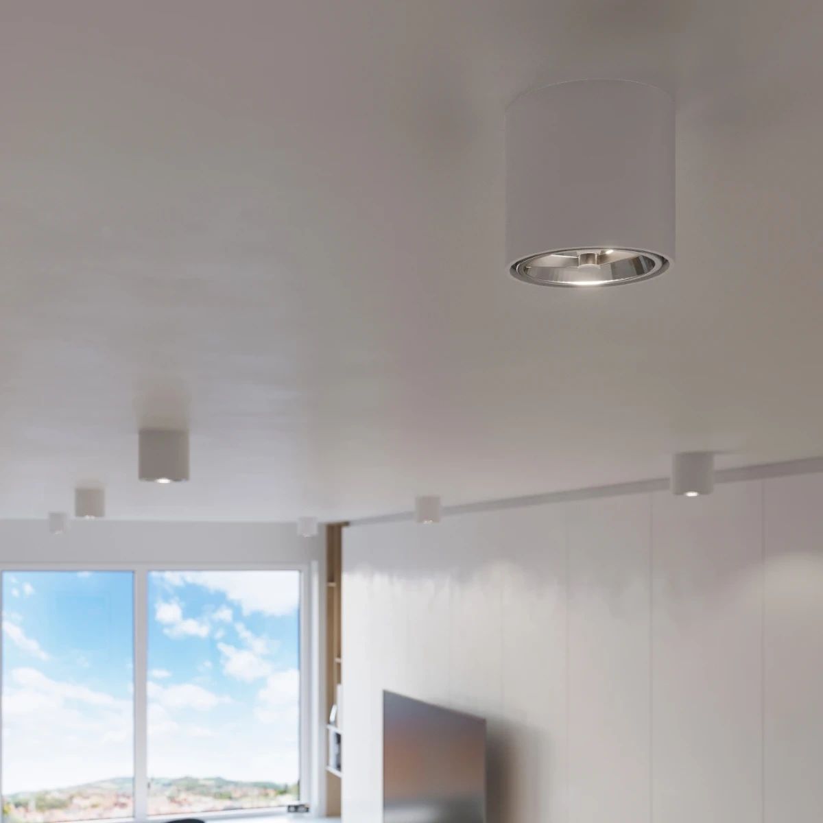 
Design Deckenlampe „Tiube“ - Weiss
