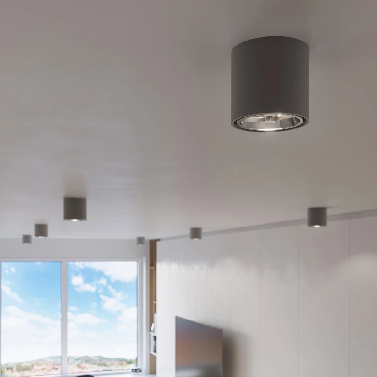 
Lampada da soffitto di design «Tiube» - Grigio