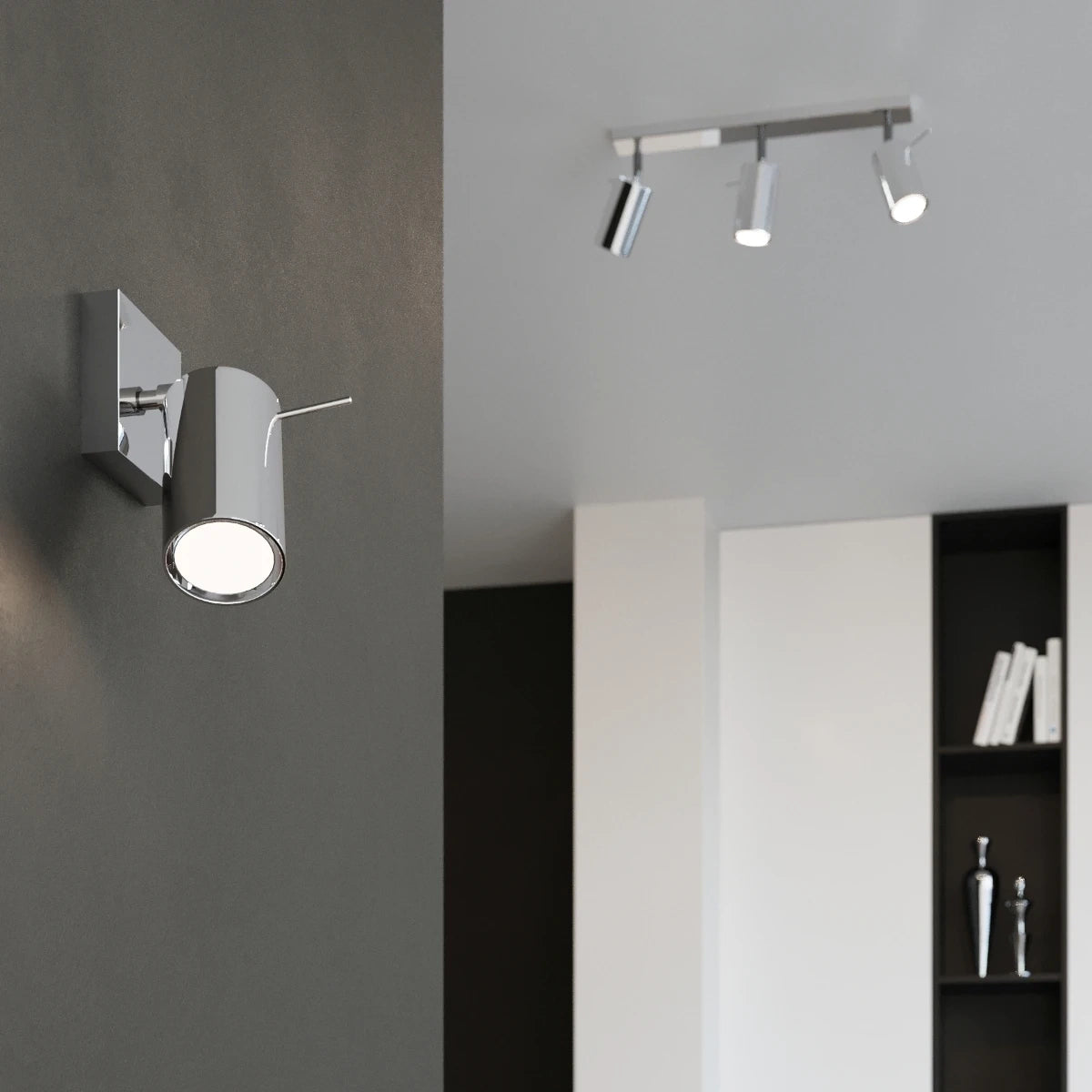 
Lampada da parete di design «Ring» - Argento
