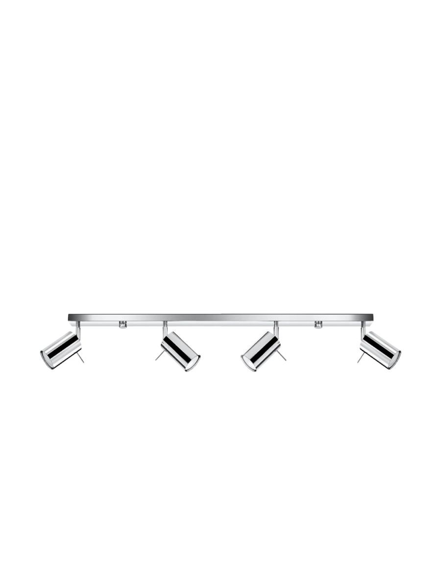 
Designer Ceiling Lamp "Ring" 4-Bulb (linear) - Silver