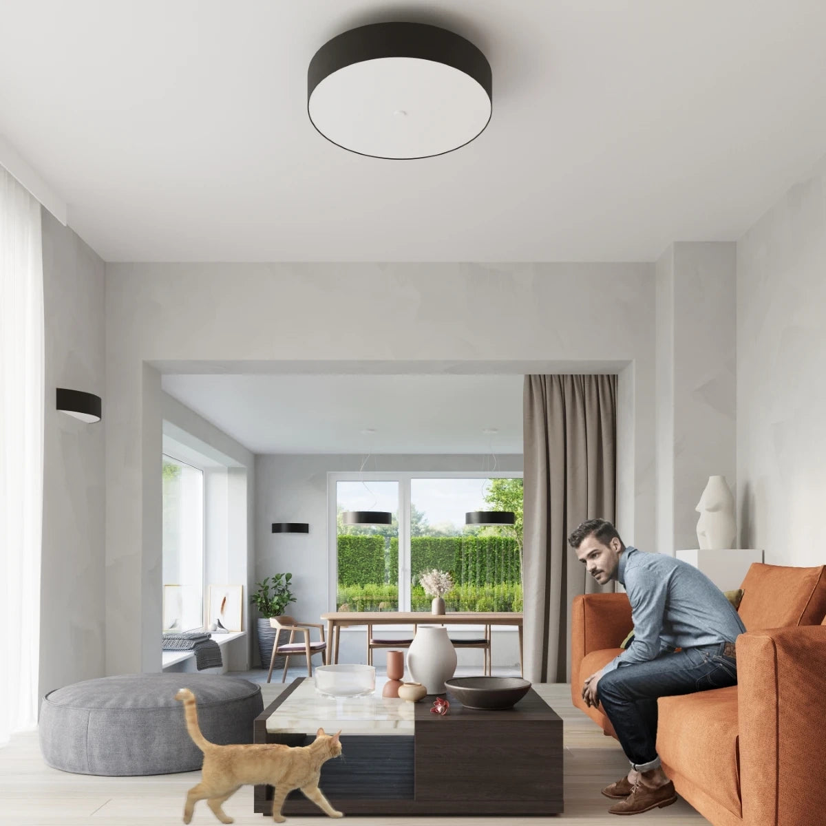 
Design Deckenlampe „Skala“ Ø 30 cm - Schwarz