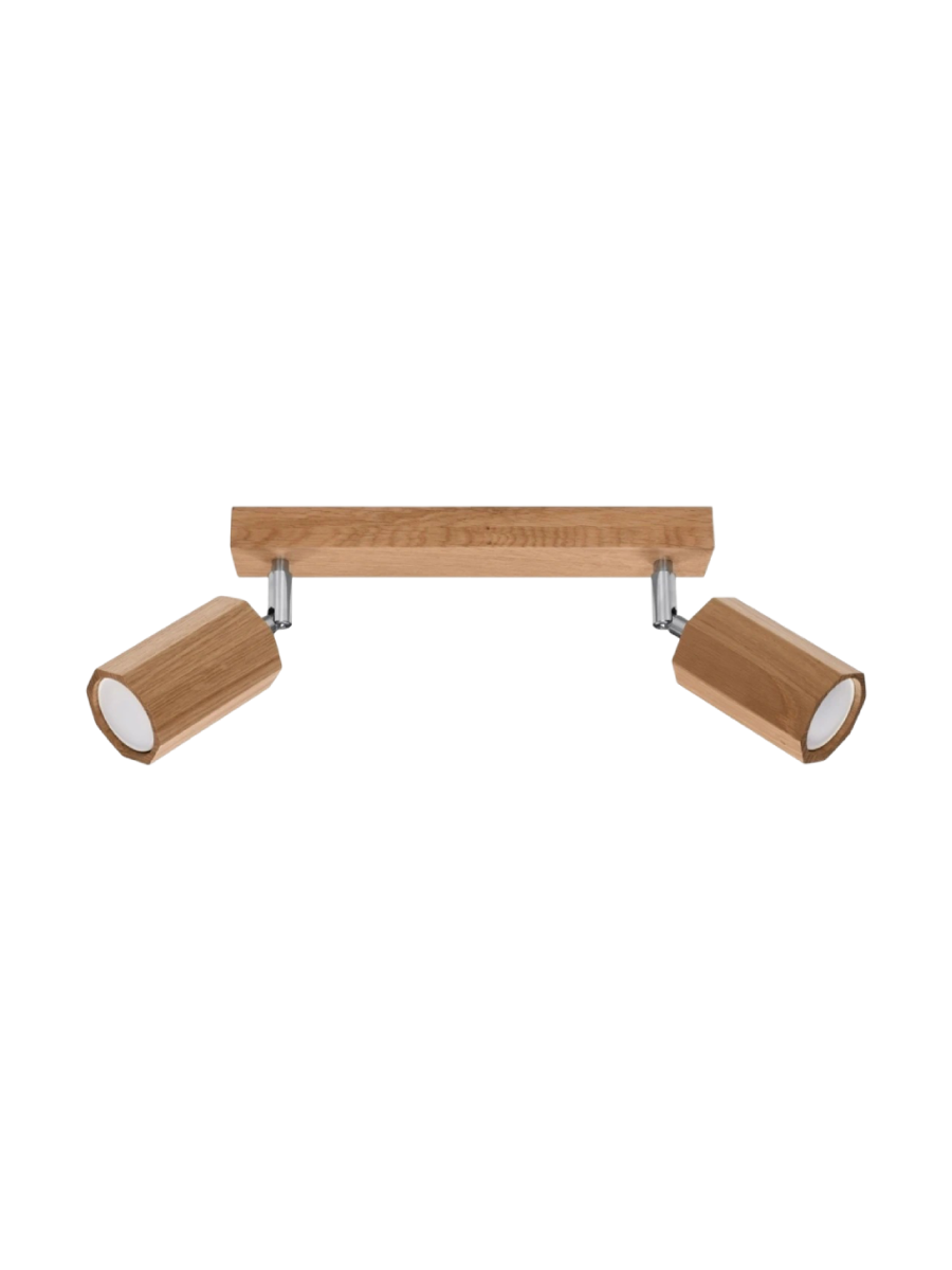 
Design Deckenlampe „Zeke“ 2-flammig, Eiche