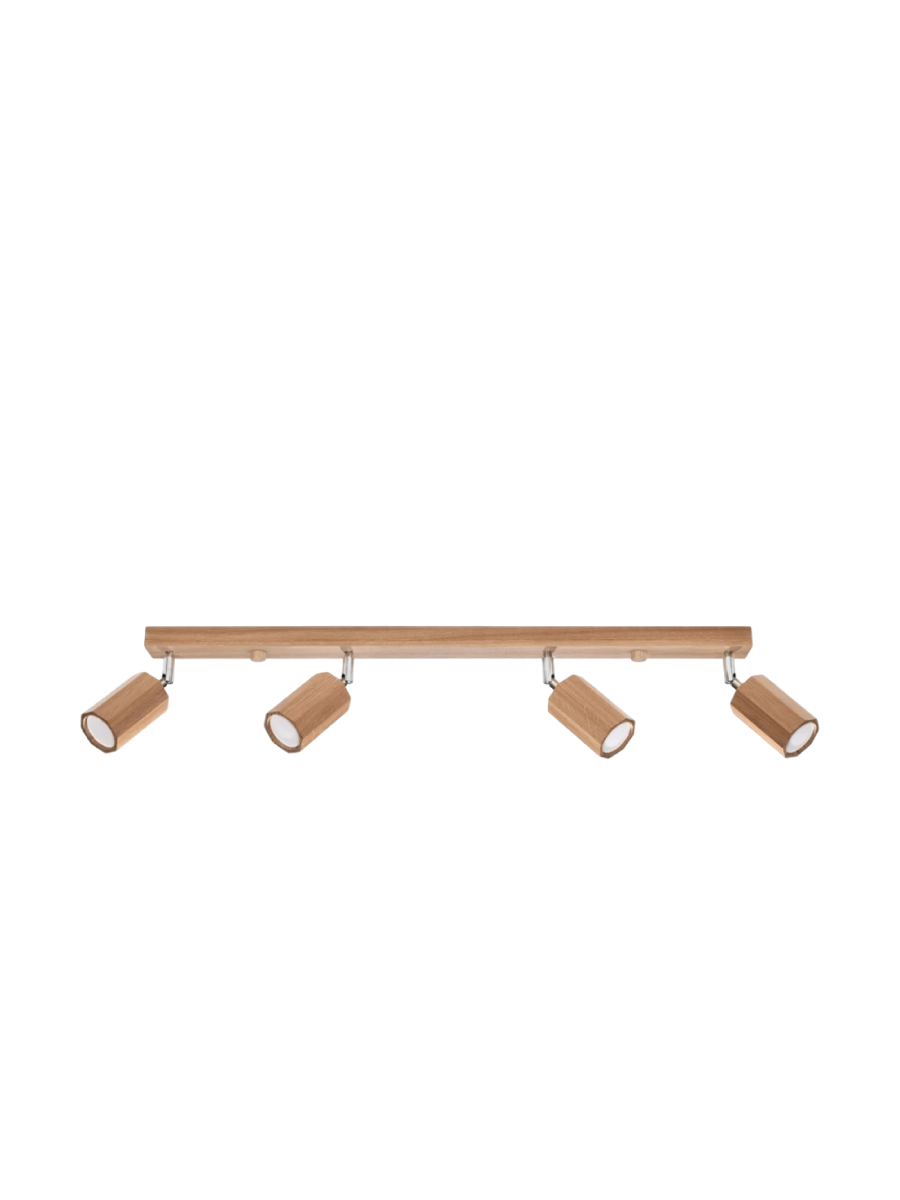 
Design Deckenlampe „Zeke“ 4-flammig, Eiche