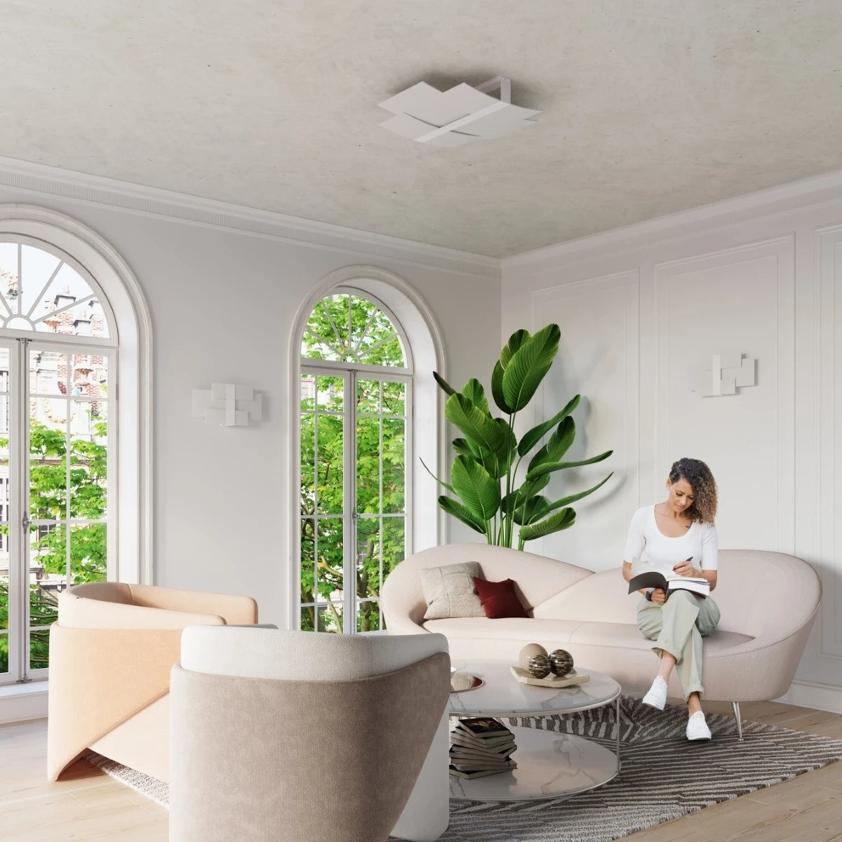 
Design Deckenlampe „Celia“ - Weiss