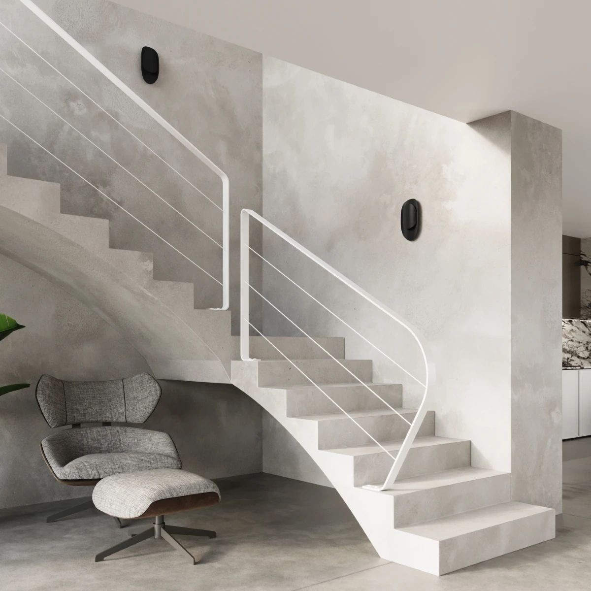
Design Wandlampe „Tear“ - Schwarz