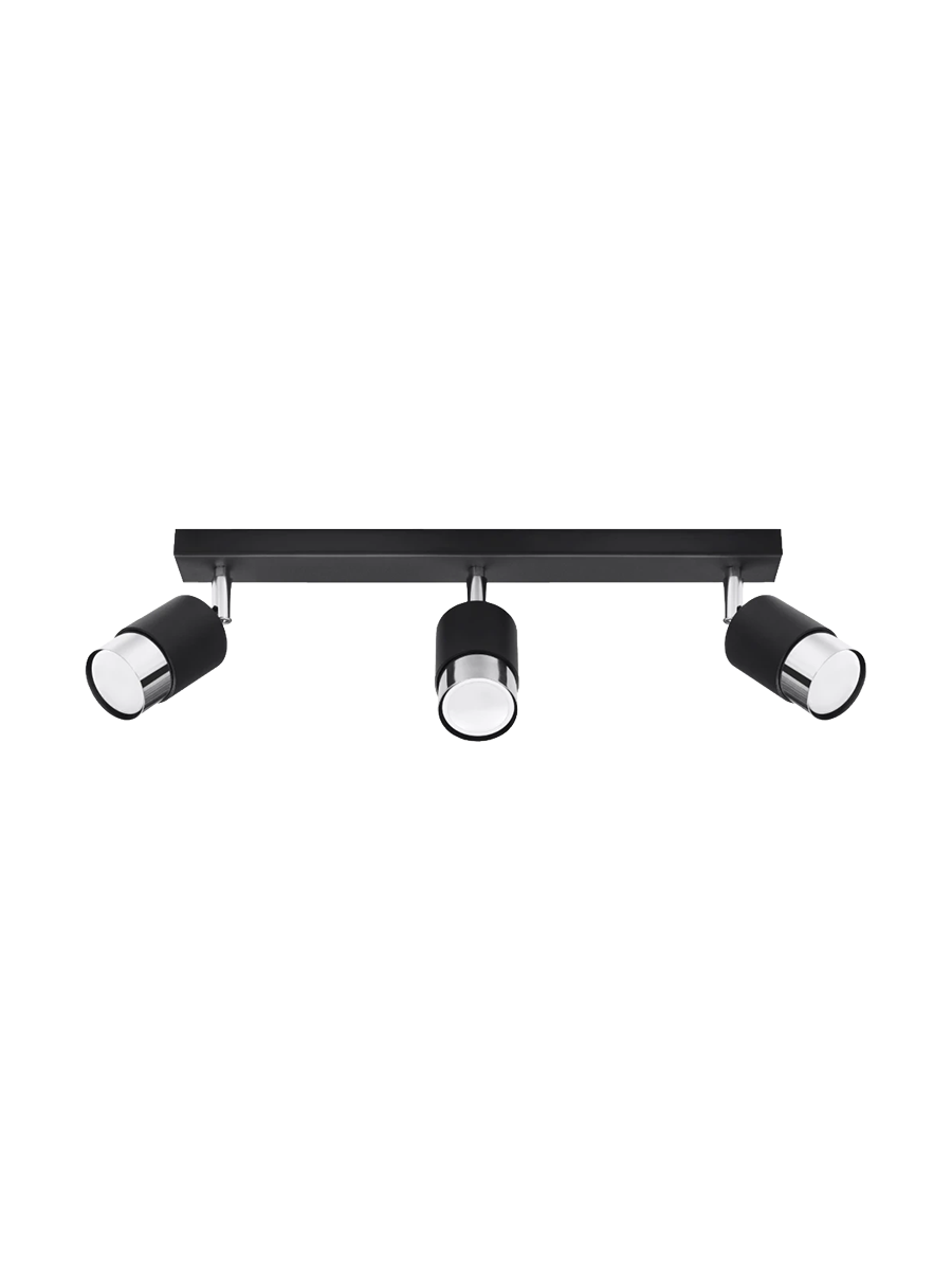 
Design Deckenlampe Keramik „Nero“ - 3-flammig - Silber