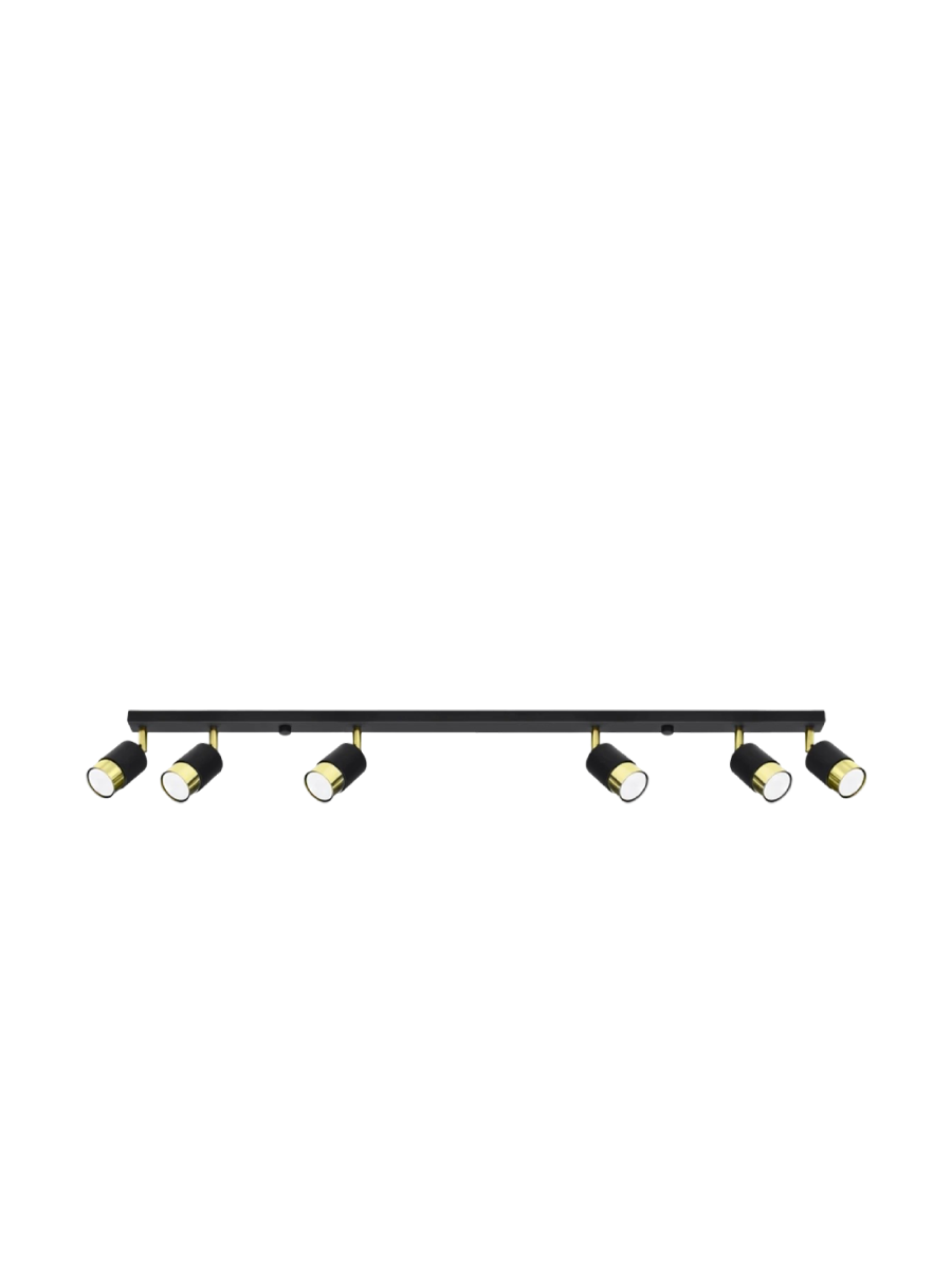 
Design Deckenlampe Keramik „Nero“ - 6-Flammig - Gold