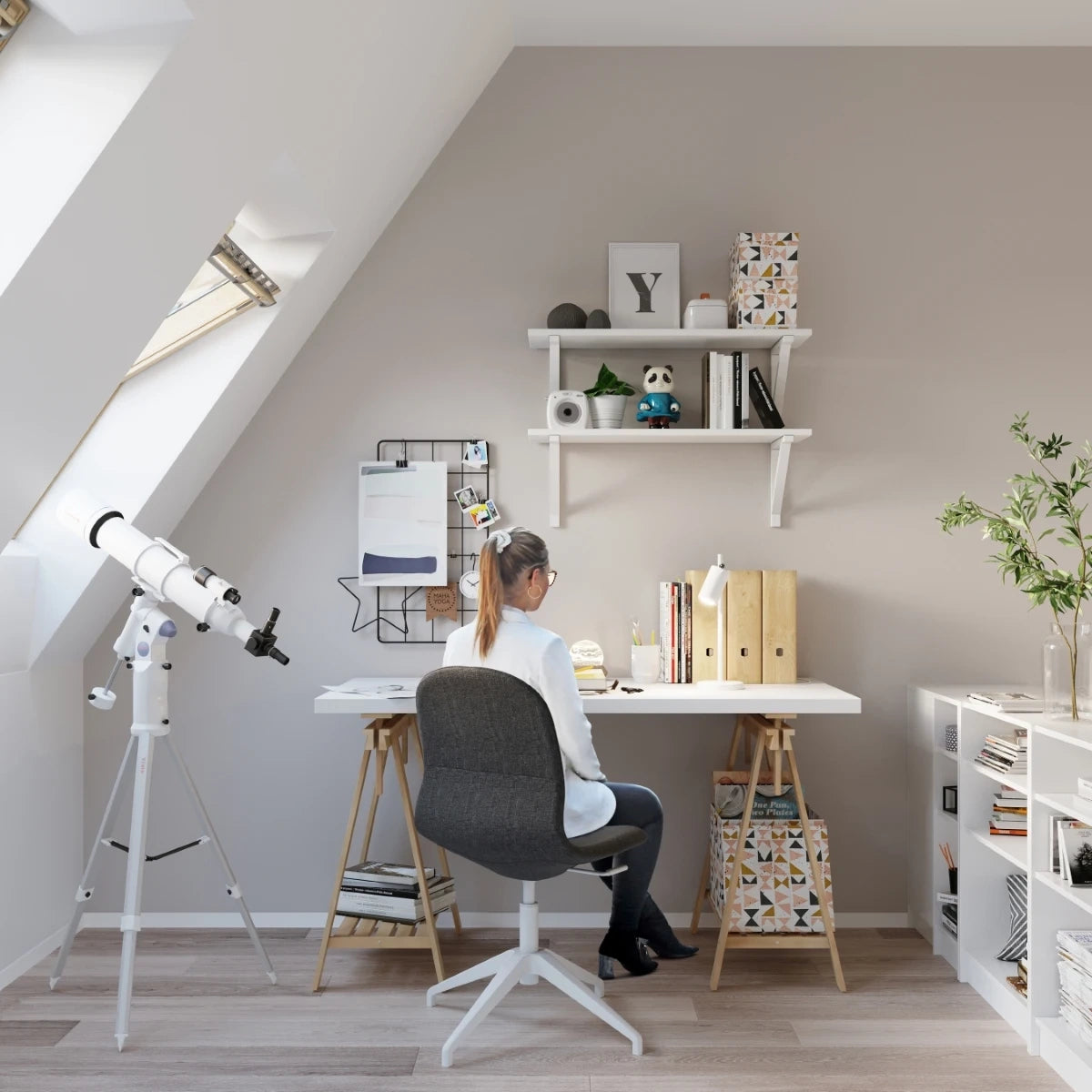 
Lampada da tavolo di design «Ring» - Bianco