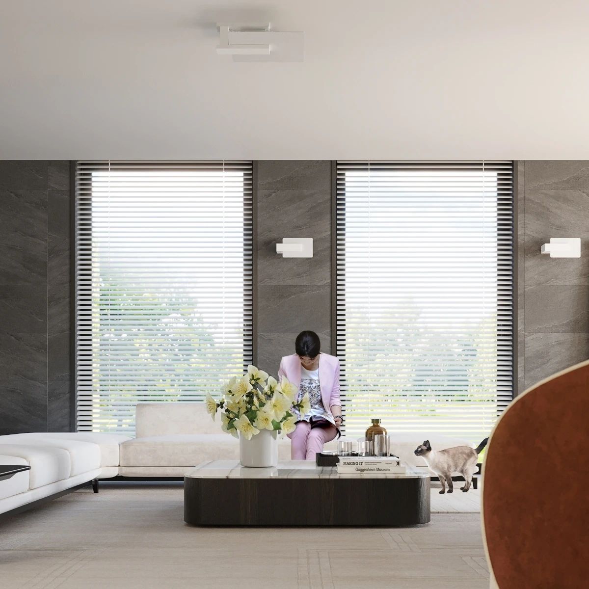 
Design Wandlampe „Lappo“ - Weiss