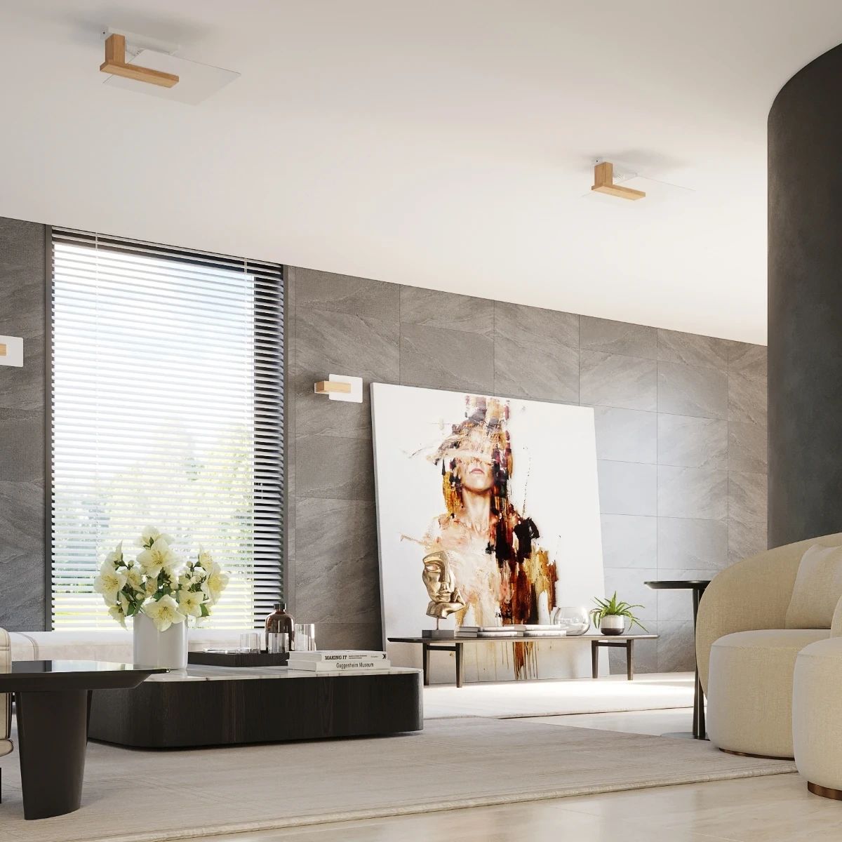 
Design Wandlampe „Lappo“ - Naturholz