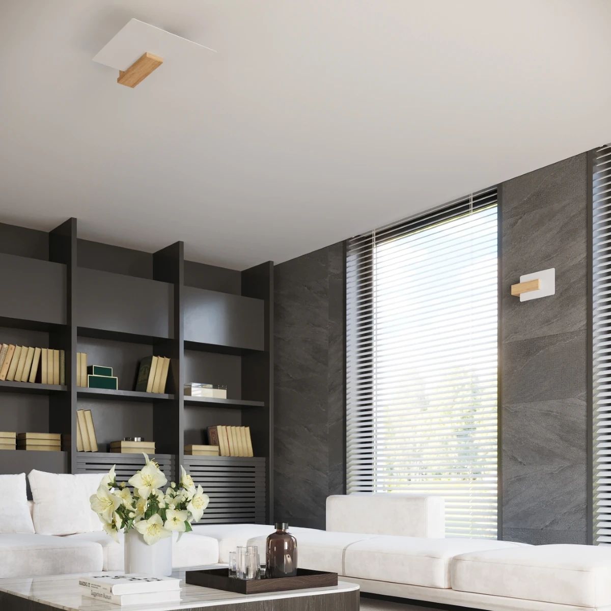 
Design Wandlampe „Lappo“ - Naturholz