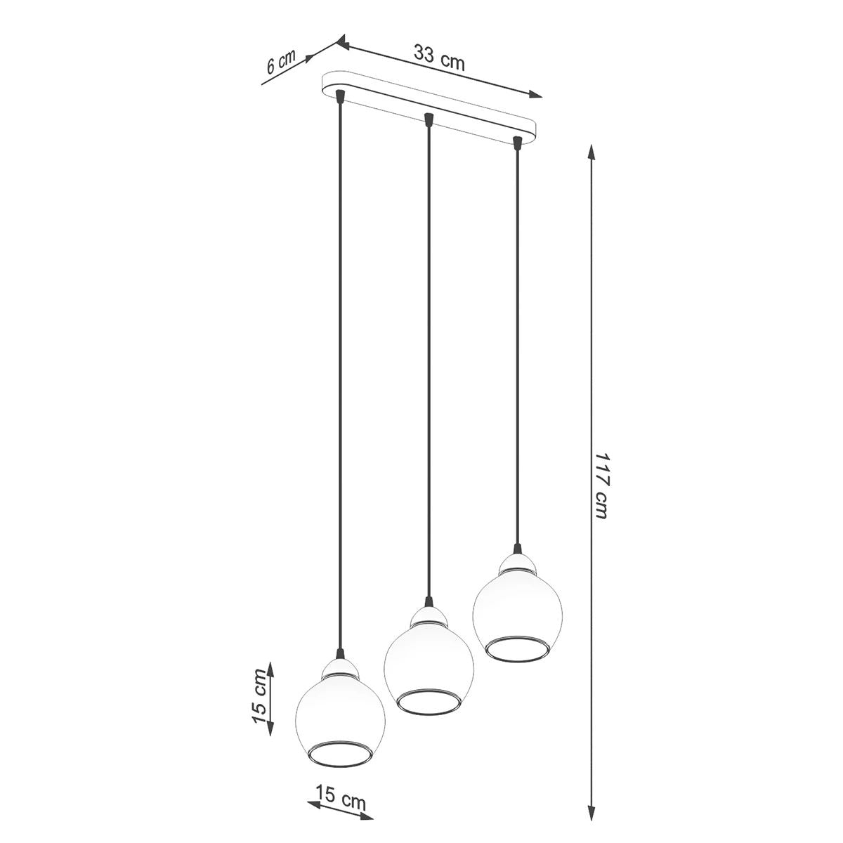 
Lampada a sospensione di design „Alino“ a 3 luci