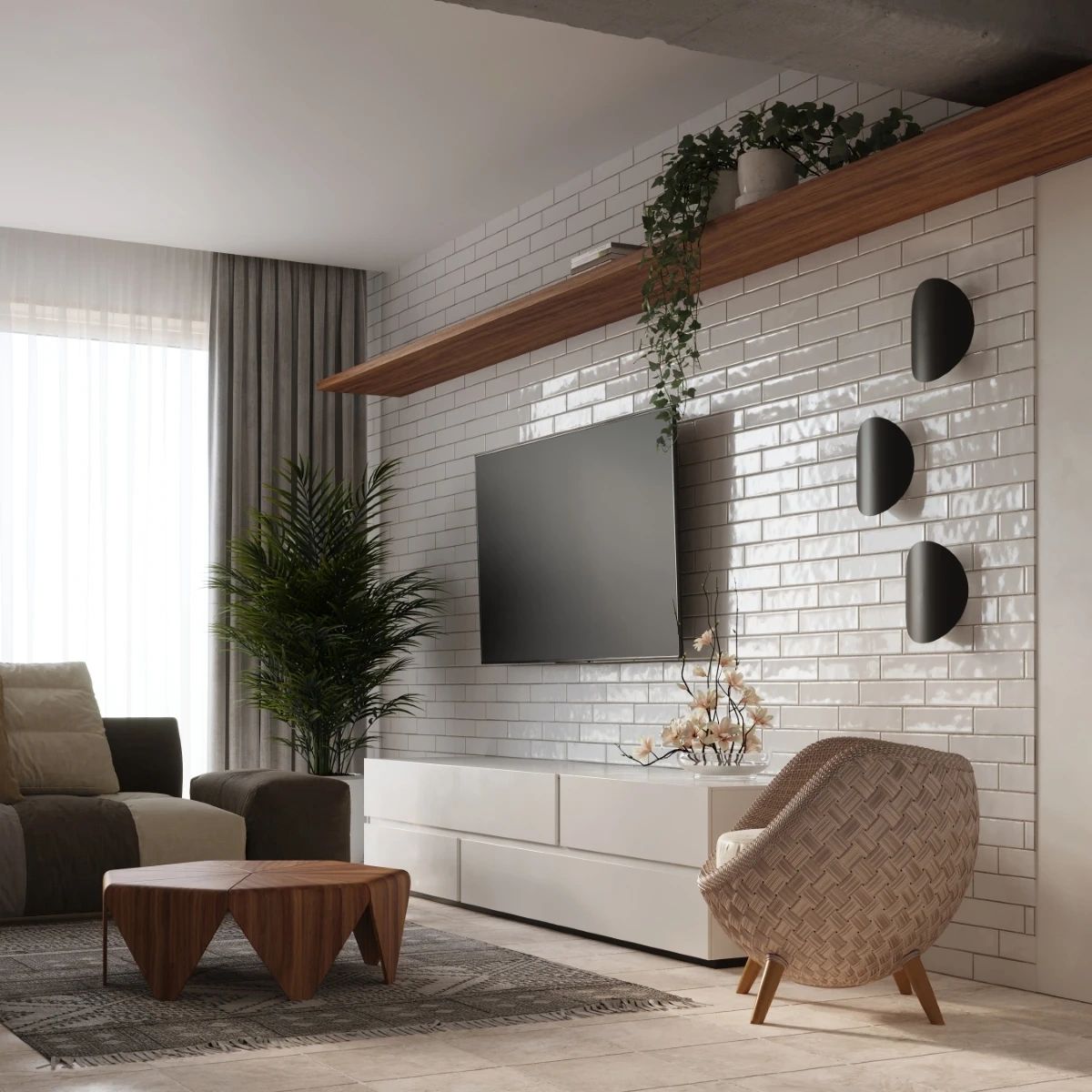 
Design Wandlampe „Senses“ - Schwarz
