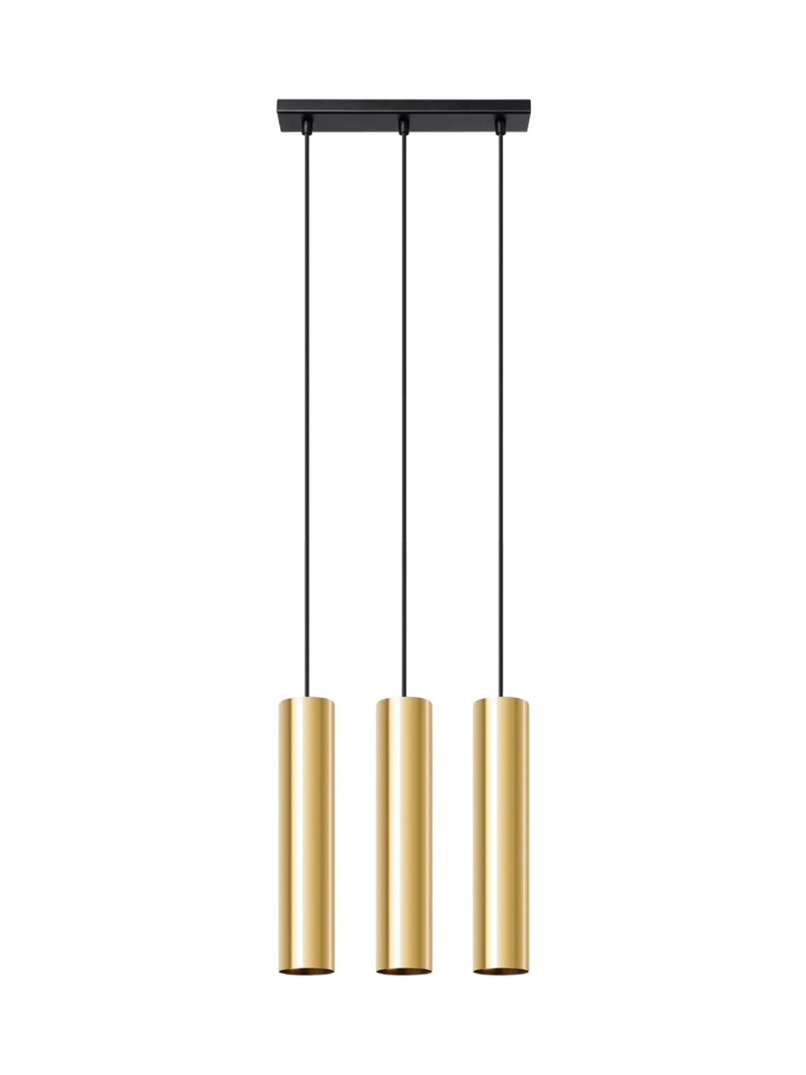 
Design Pendellampe „Lagos II“ 3-flammig - Gold glänzend