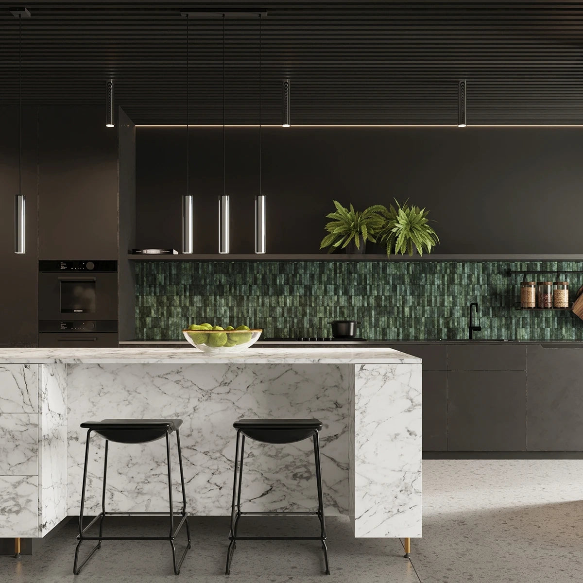 
Design Pendellampe „Lagos“ 1-flammig - Silber