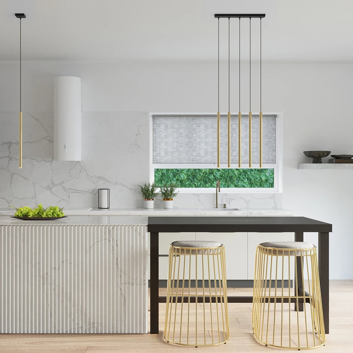 
Suspension design « Pastelo », 1 lampe - Doré brillant