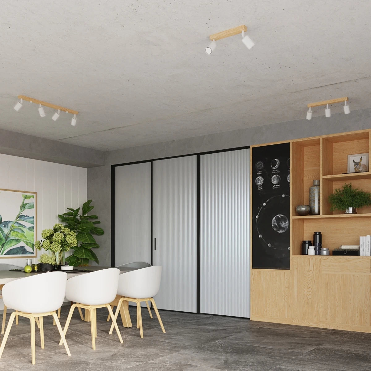 
Design Deckenlampe „Verdo“ - 4-flammig - Weiss