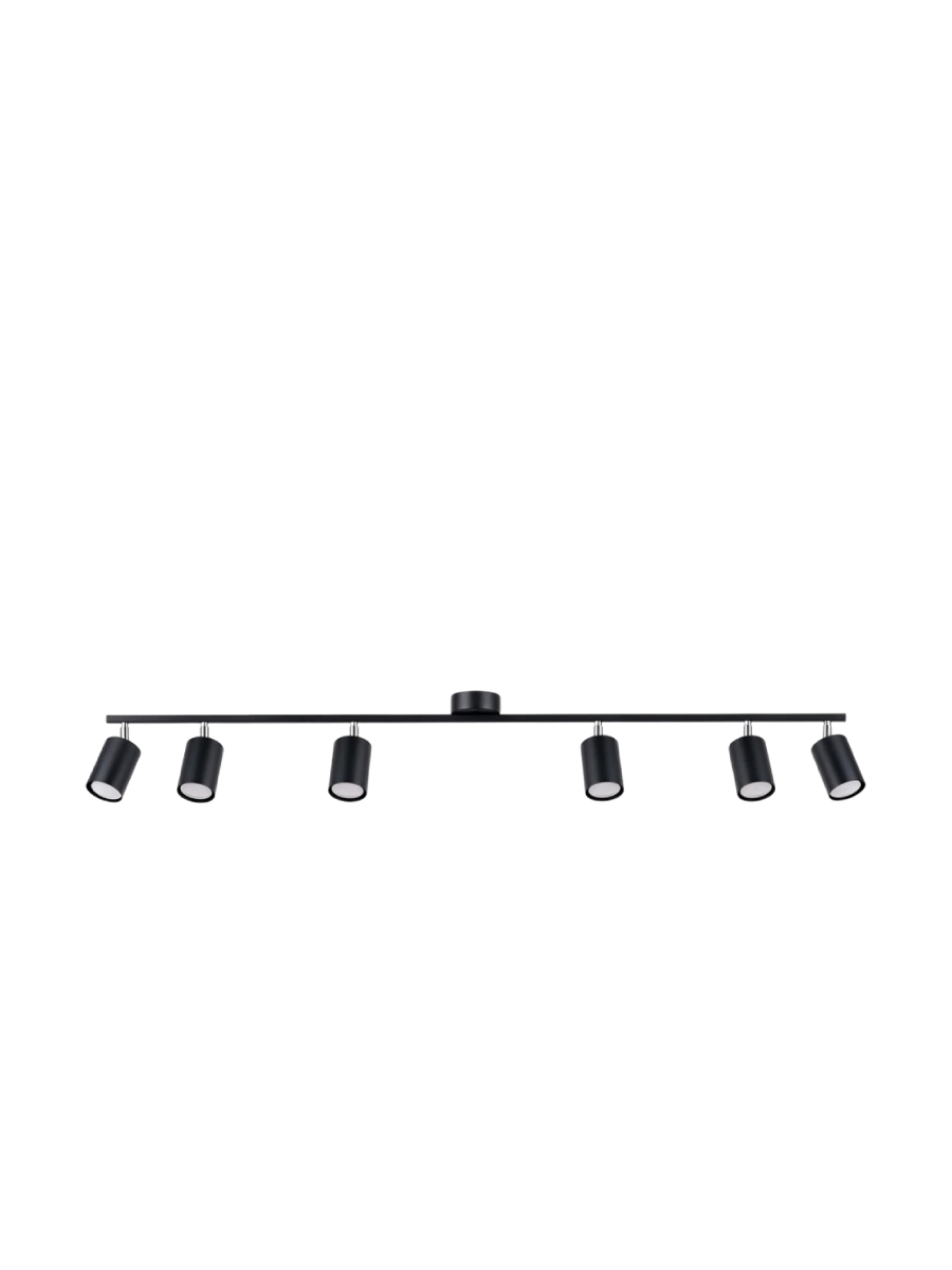 
Plafonnier design « Lemmi » 6 flammes - Noir
