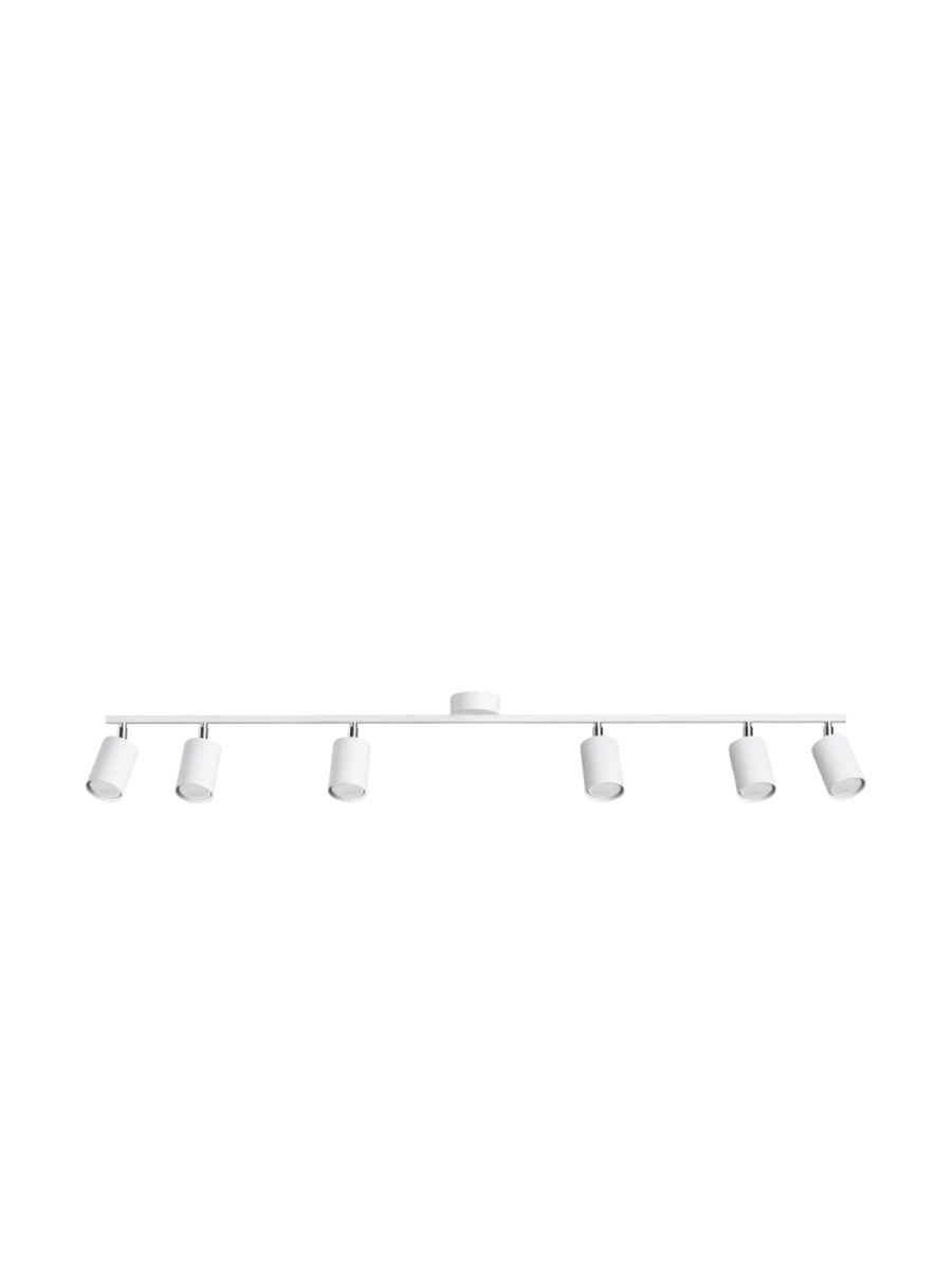 
Plafonnier design « Lemmi » 6 flammes - Blanc