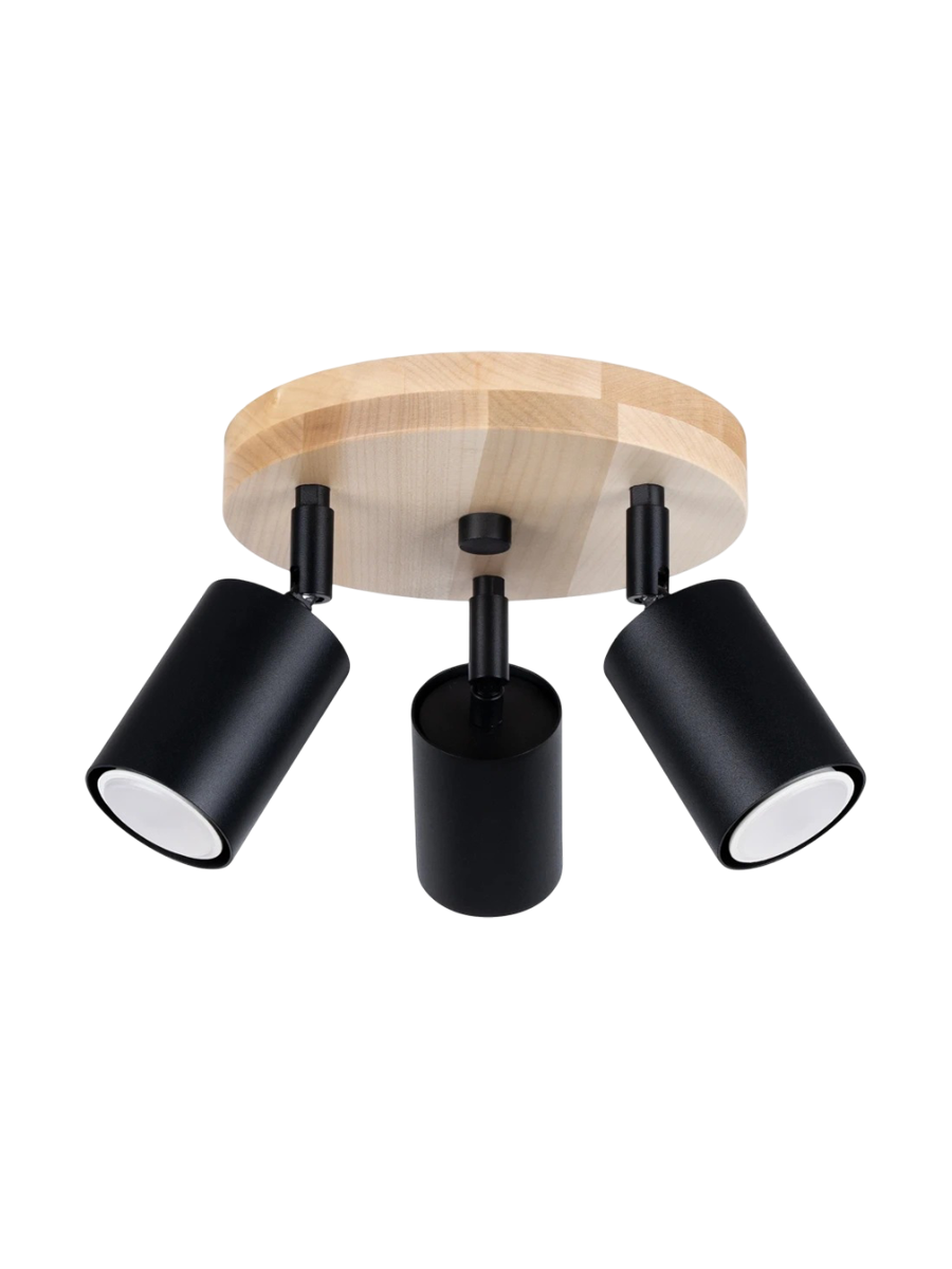 
Design Deckenlampe „Verdo II“ 3-flammig - Schwarz