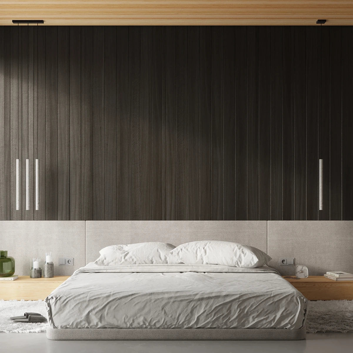 
Suspension design « Pastelo », 1 lampe - Ciment