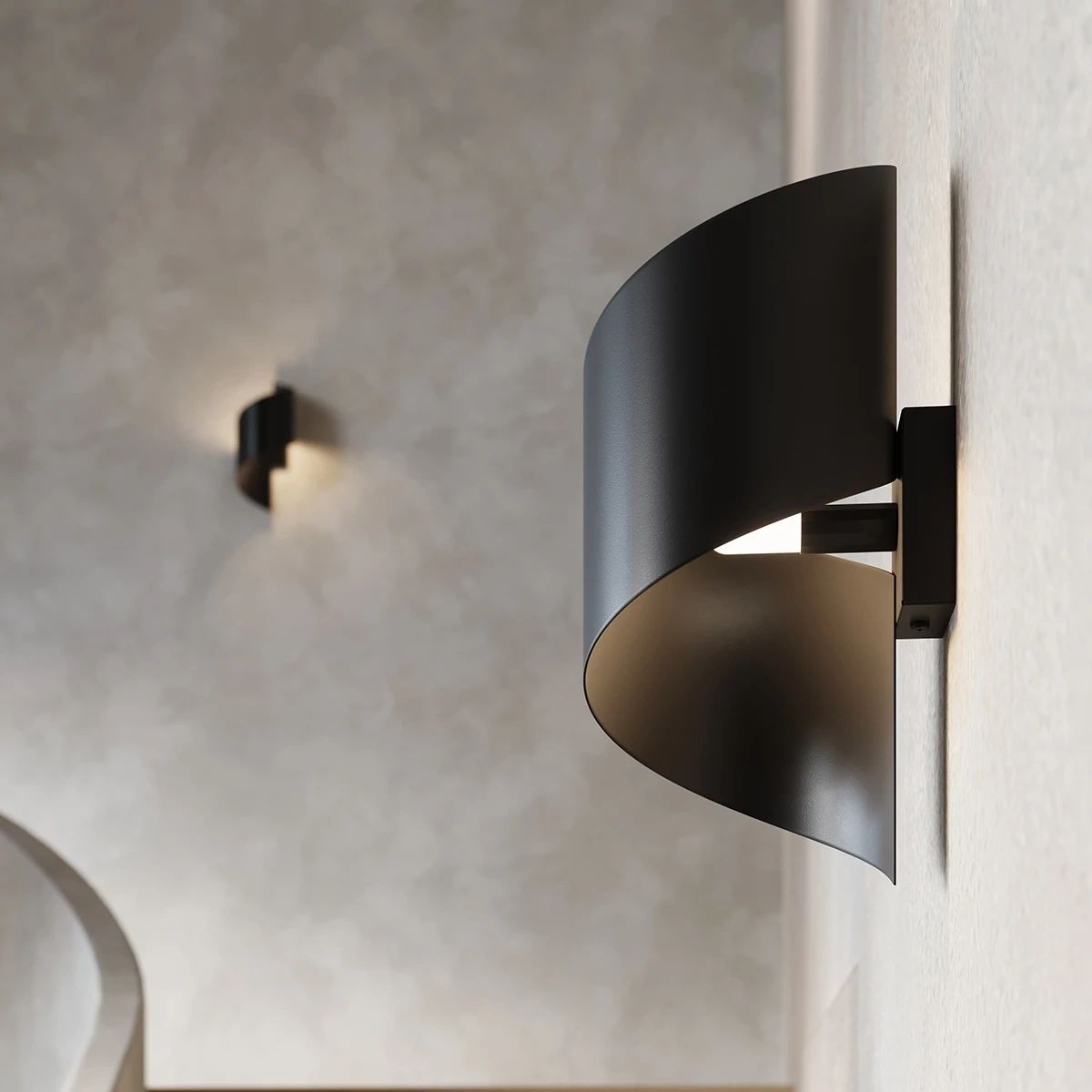 
Design Wandlampe „Talassa“ - Schwarz