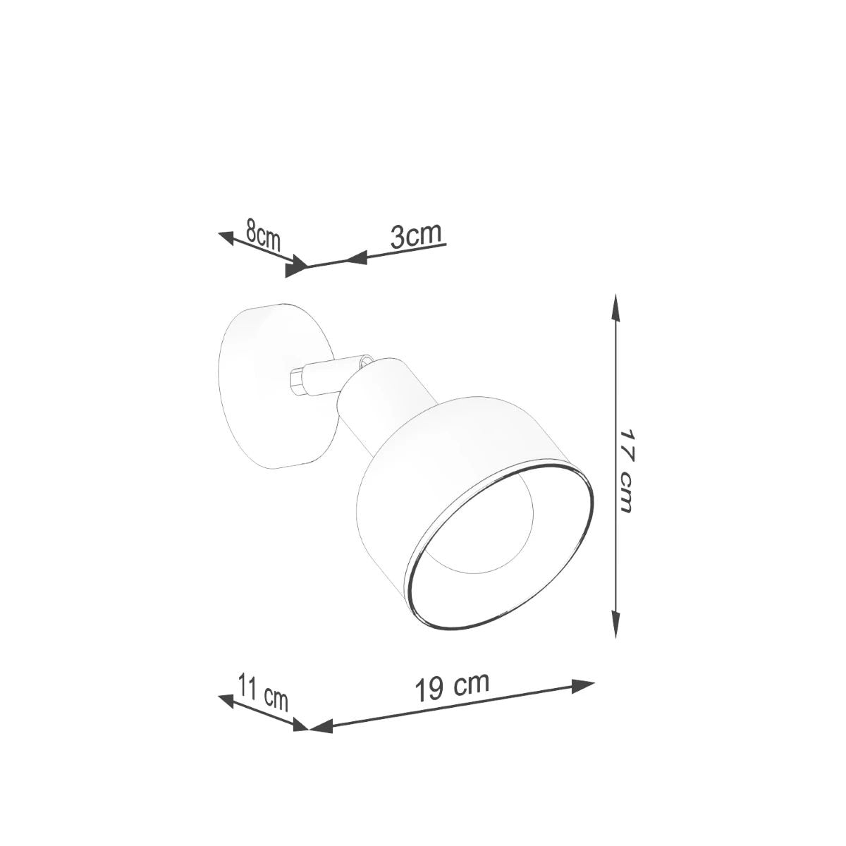 
Design Wandlampe „Elba“ - Schwarz