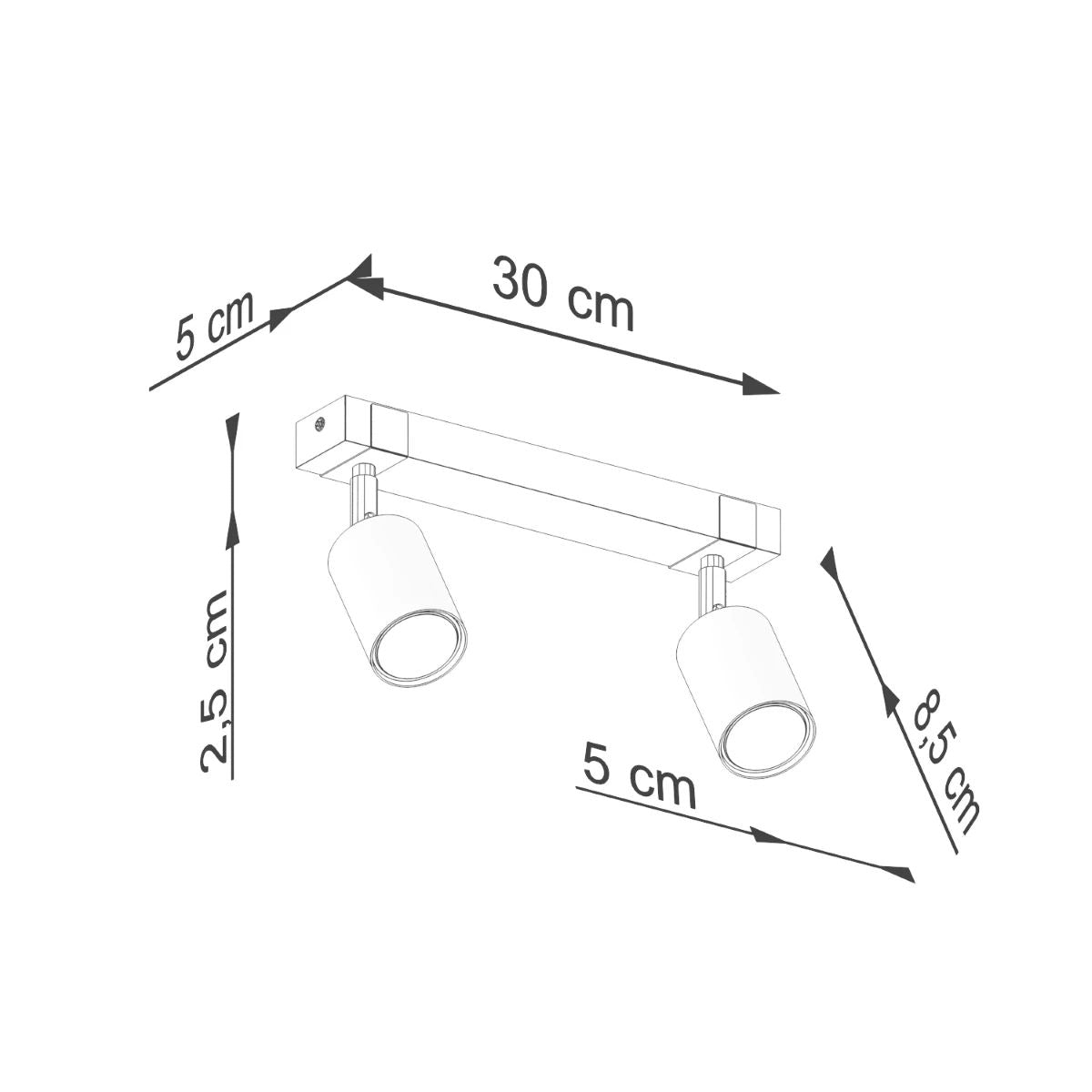 
Design Deckenlampe „Fager“ 2-flammig