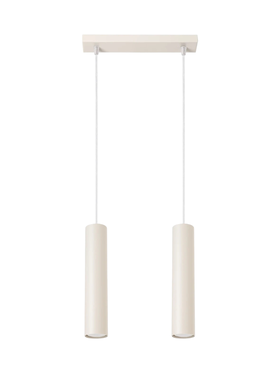 
Design Pendellampe „Lagos“ 2-flammig - Beige