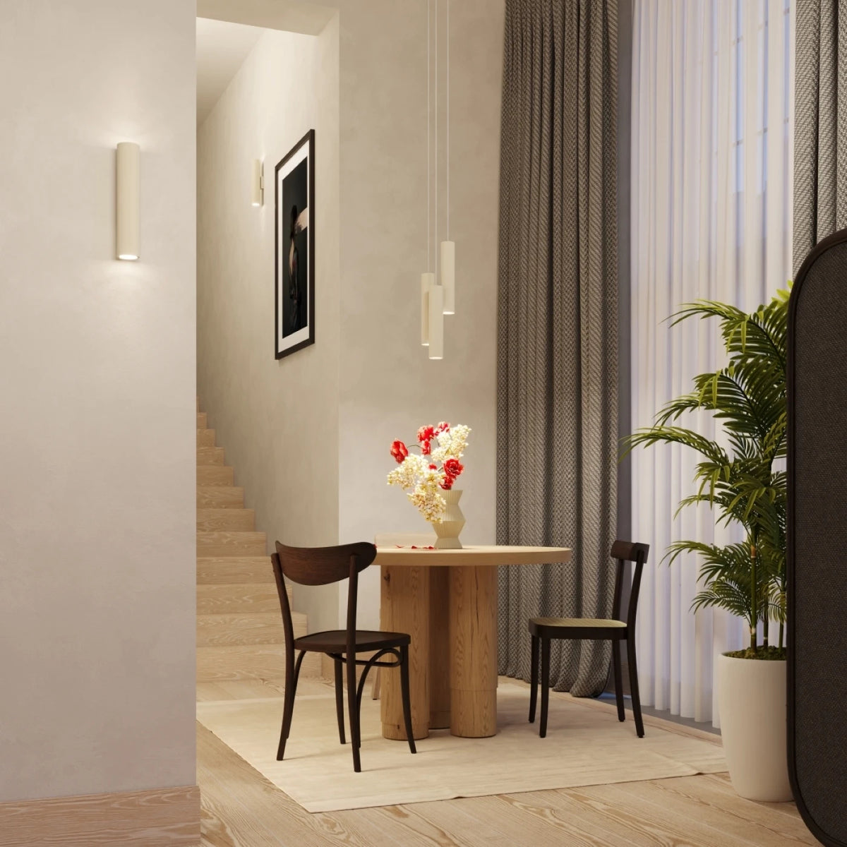 
Design Wandlampe „Lagos“ - 2-flammig - Beige