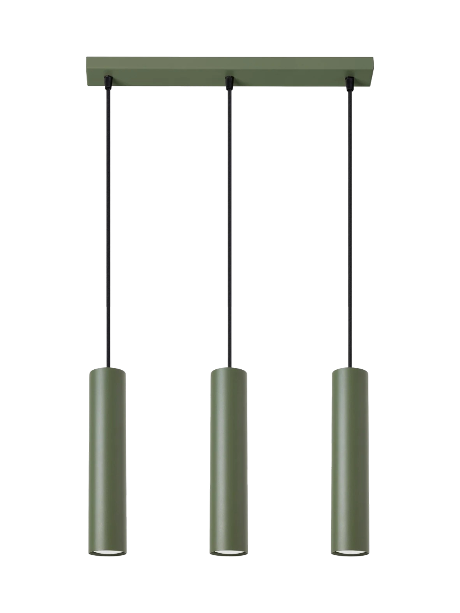 
Design Pendellampe „Lagos II“ 3-flammig - Olivgrün