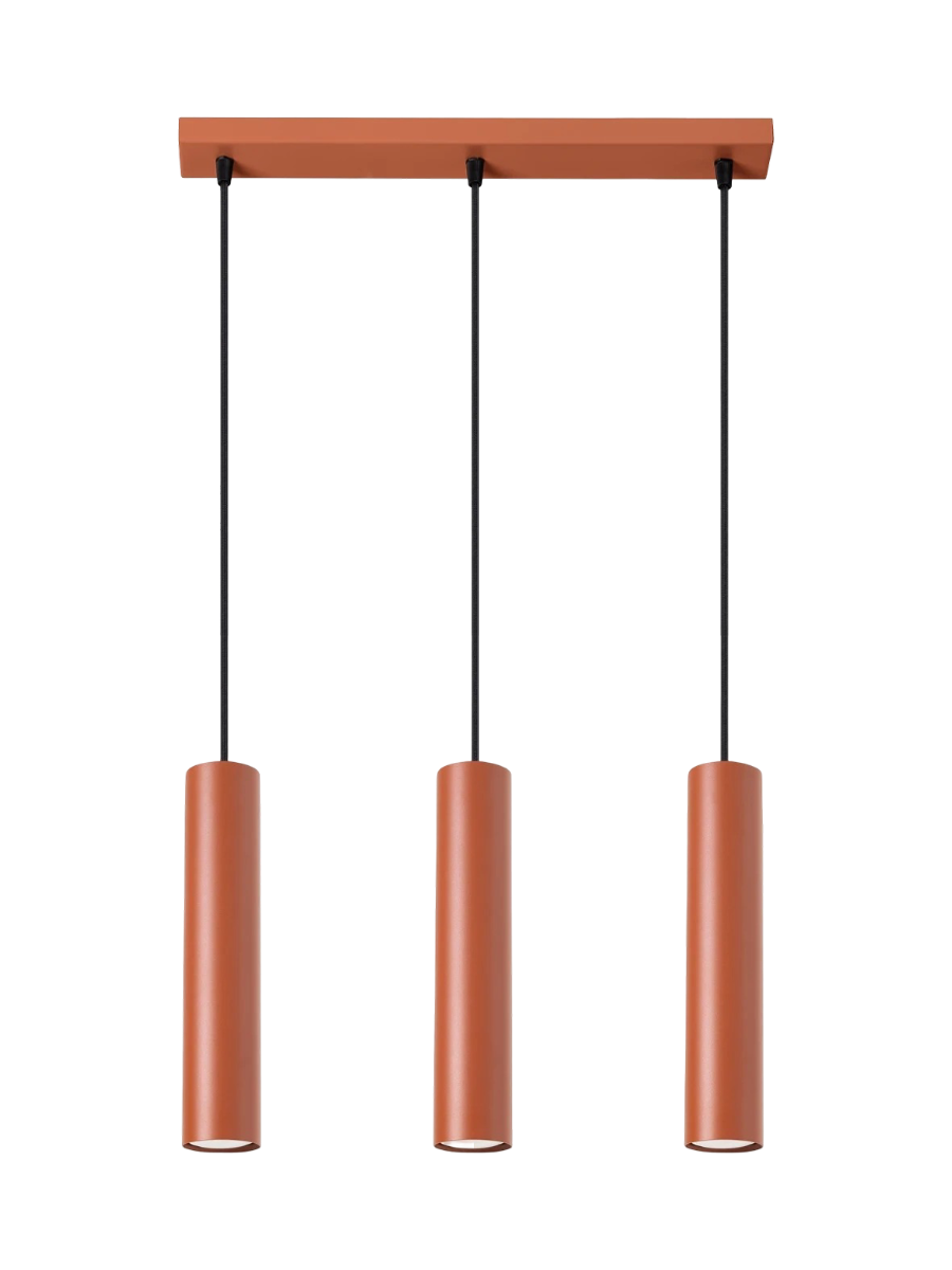 
Design Pendellampe „Lagos II“ 3-flammig - Ockerrot