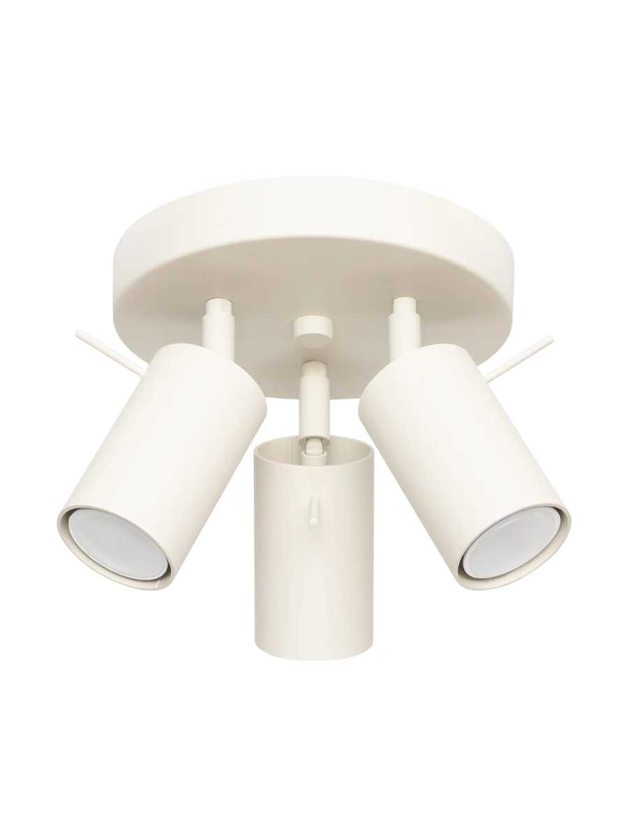 
Designer Ceiling Light "Ring" 3-Light (Round) - Beige