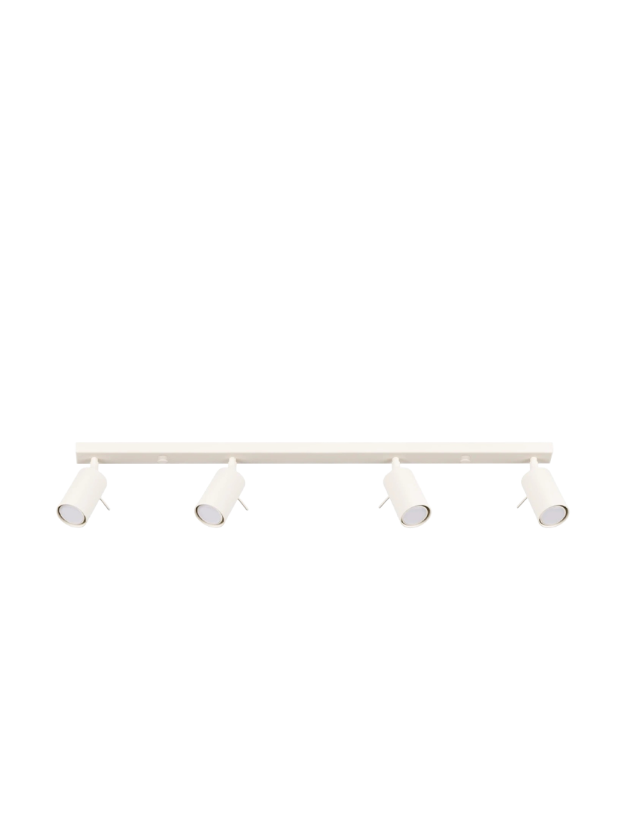 
Designer Ceiling Lamp "Ring" 4-Bulb (linear) - Beige