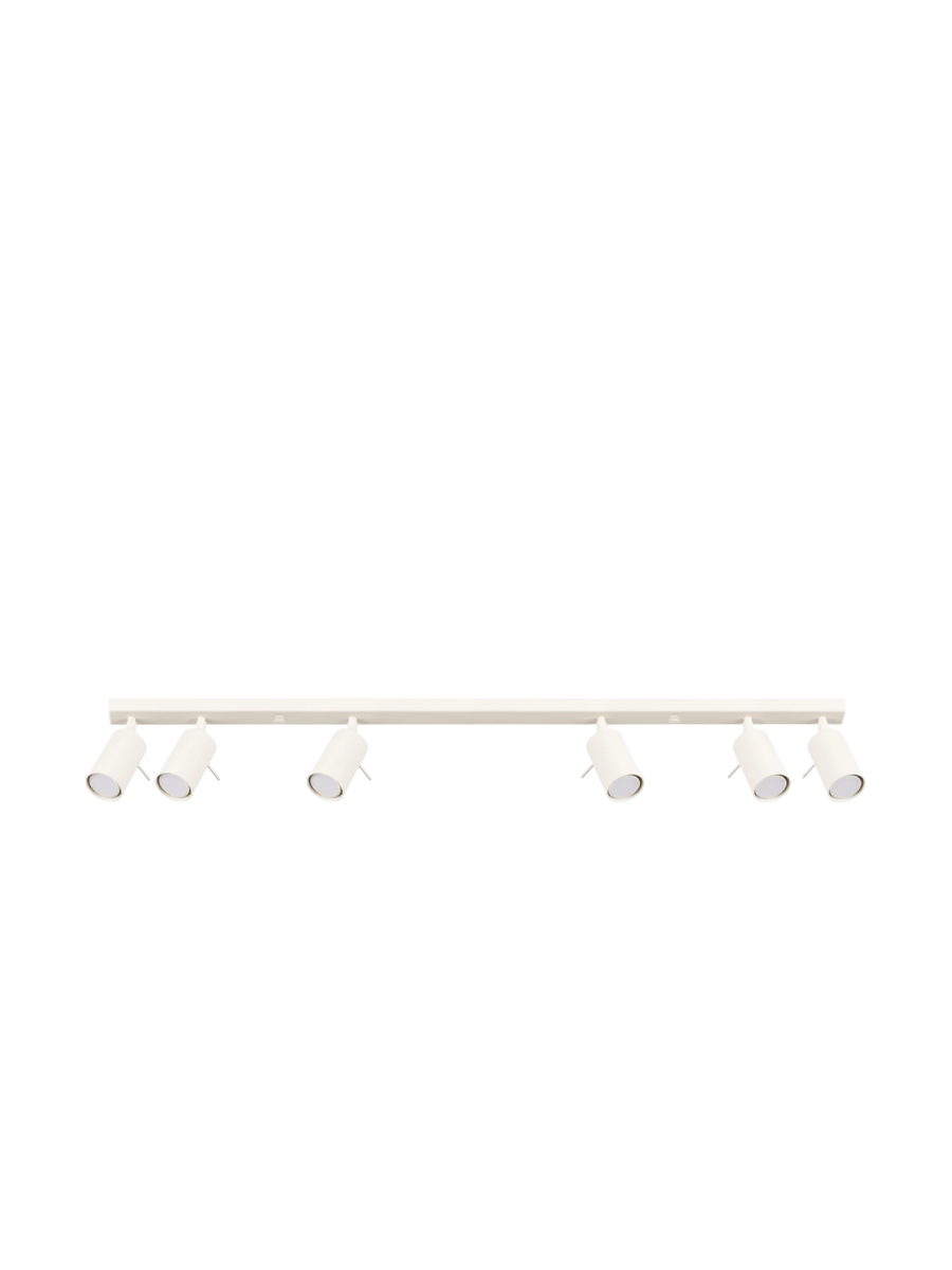 
Design Deckenlampe „Ring“ 6-Flammig (linear) - Beige